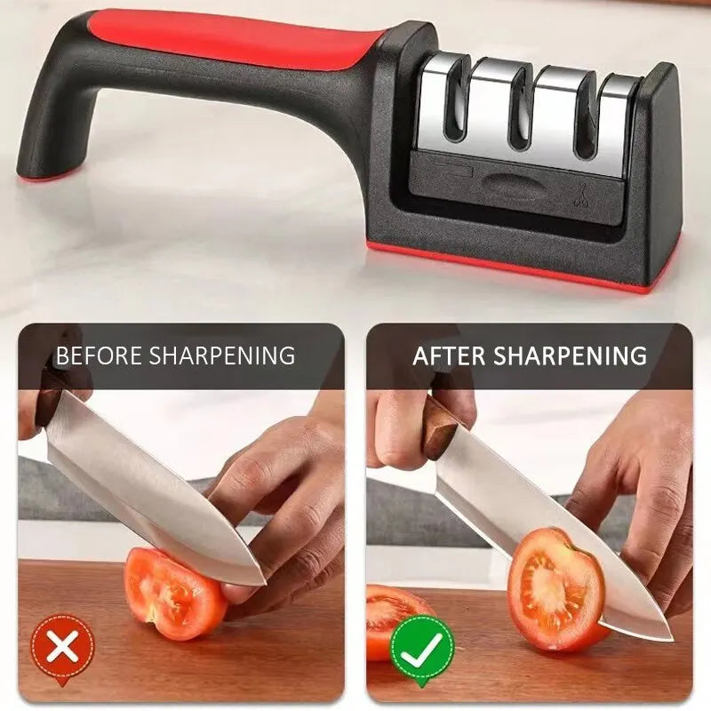 Afiador de facas de cozinha de 3/4 segmentos